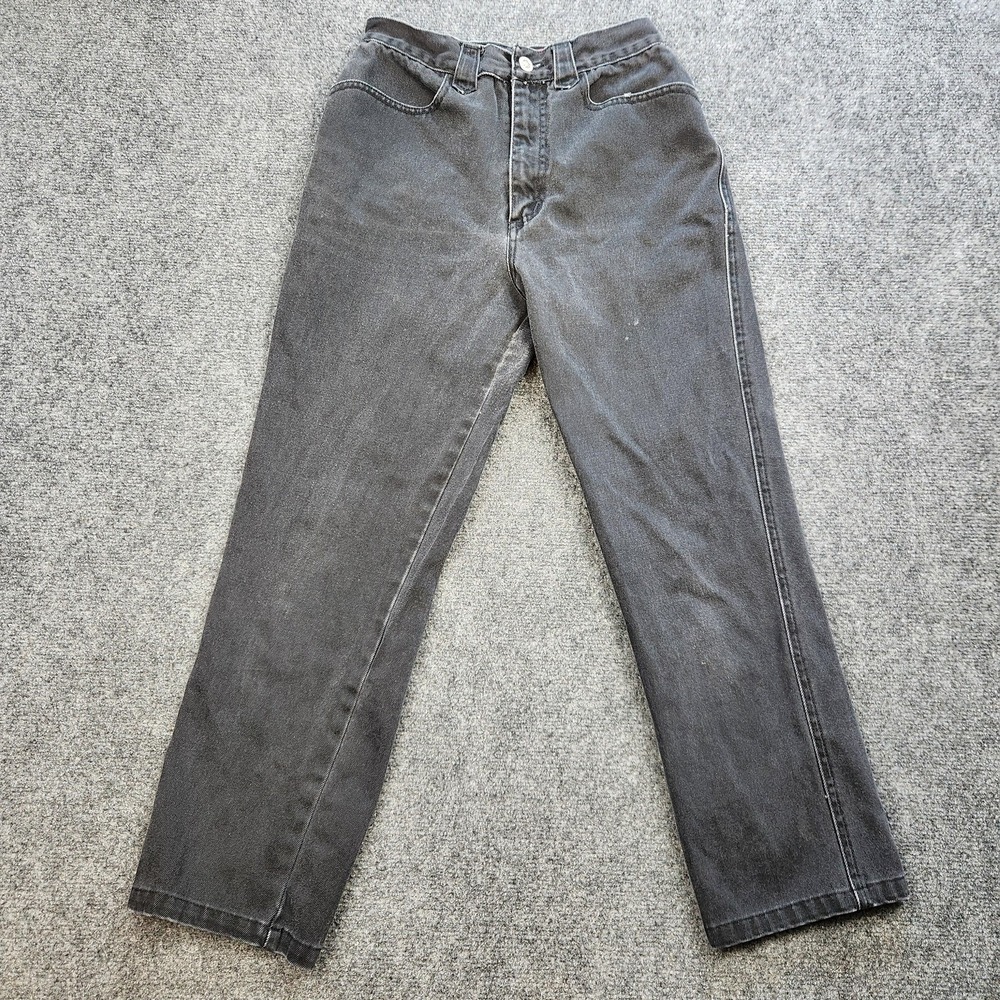 Vintage Lawman Western Jeans Womens‎ 7 Black Tapered High Rise Bareback 90s